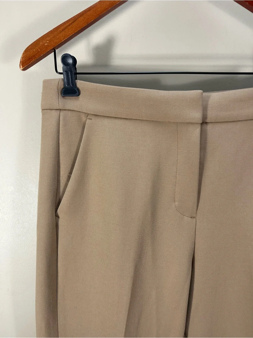 J.Crew Kate Camel Tan Straight Leg Four Season Stretch Pants Size 10